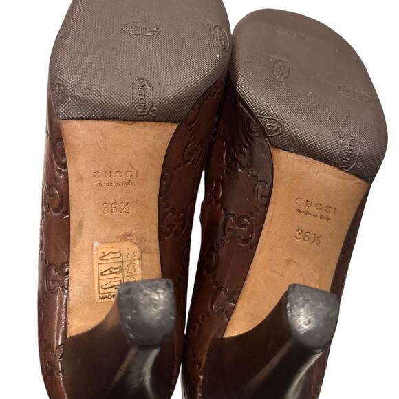 Gucci Guccissima Interlocking GG High Heel with Round Toe - Size 6.5 - Picture 7 of 8